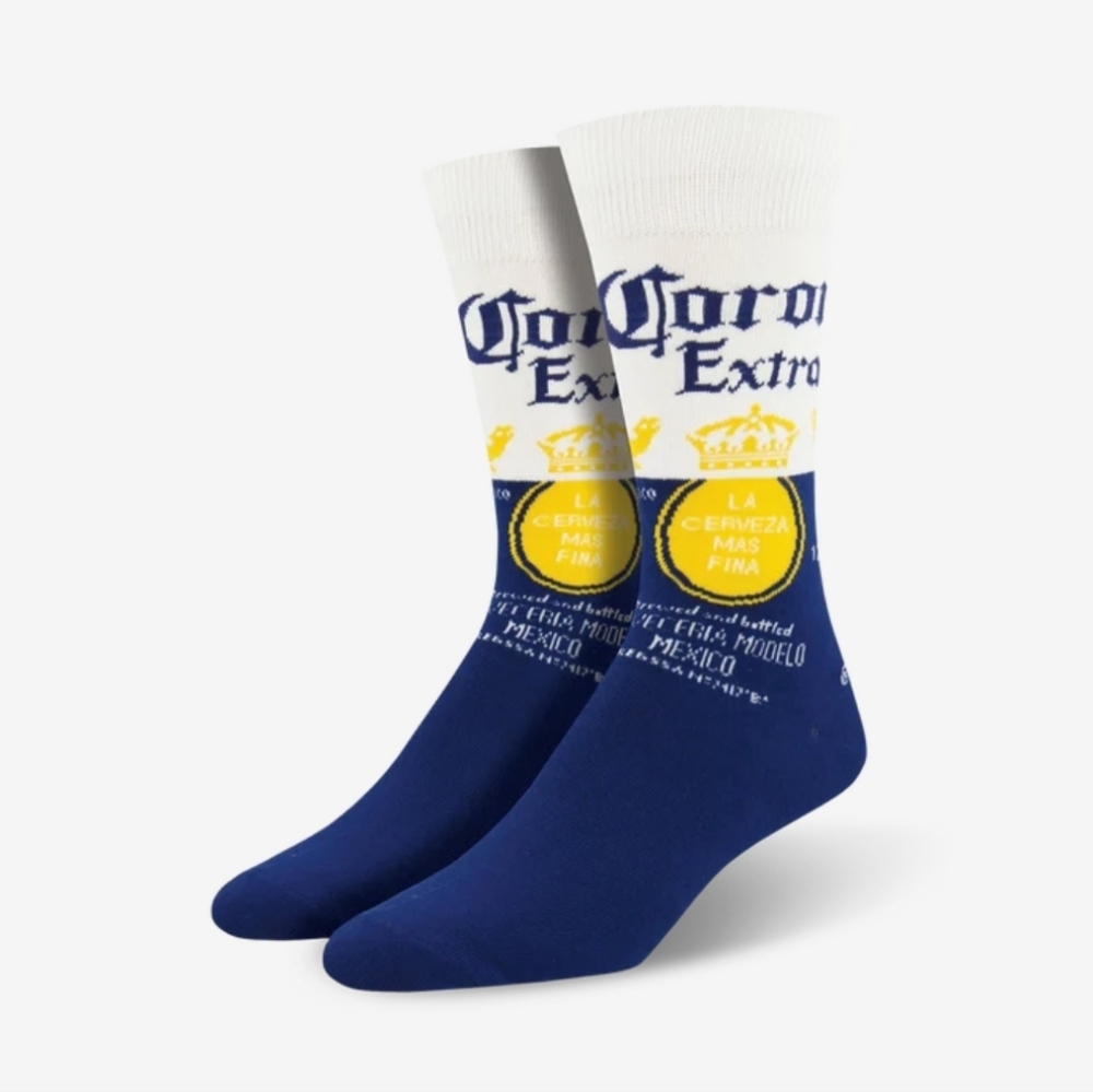 Corona Beer Socks Novelty Funny Crew Socks Unisex Add On Gift Father’s Day New
